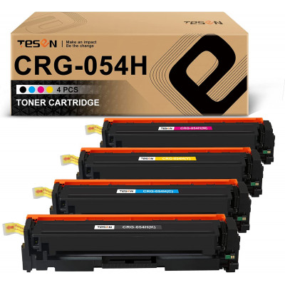 TESEN Canon 054H CRG-054H (3028C001) Compatible Toner Cartridge Replacement 4 Packs